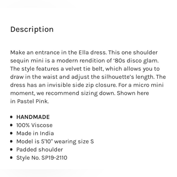 NWT RETROFETE ELLA ONE SHOULDER SEQUIN MINI DRESS IN TAFFY PINK SIZE LARGE - Picture 4 of 16